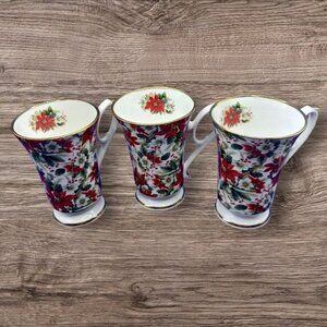 Royal Patrician poinsetta mug set of 3 coffee mugs